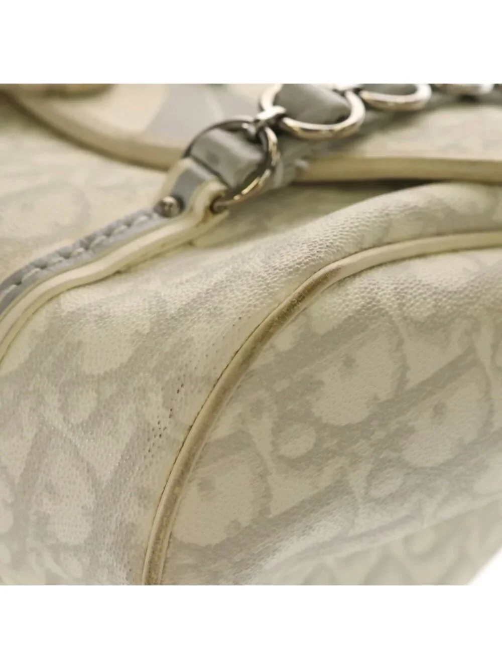 Dior Romantic Trotter Mini Chain Shoulder Bag White
